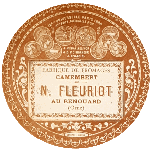 Étiquette du camembert Fleuriot
